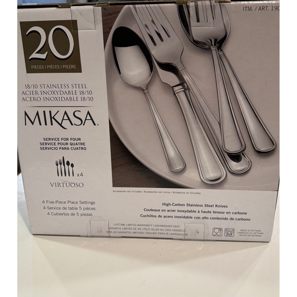 Mikasa Virtuoso 20 Piece Flatware Set 18/10 Stainless Steel Service for 4 New - Picture 5 of 8